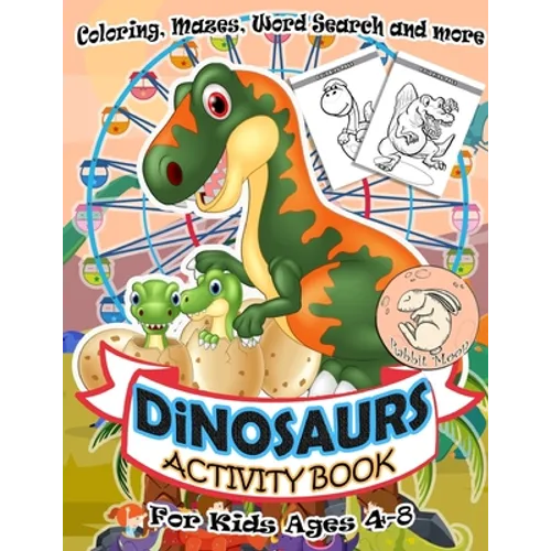 Dinosaurs Activity Book for Kids Ages 4-8: A Fun Kid Workbook Game For Learning, Coloring, Mazes, Word Search and More ! Activity Book Dinosaurs - Paperback