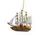 Schooner Brown Boat Ornament