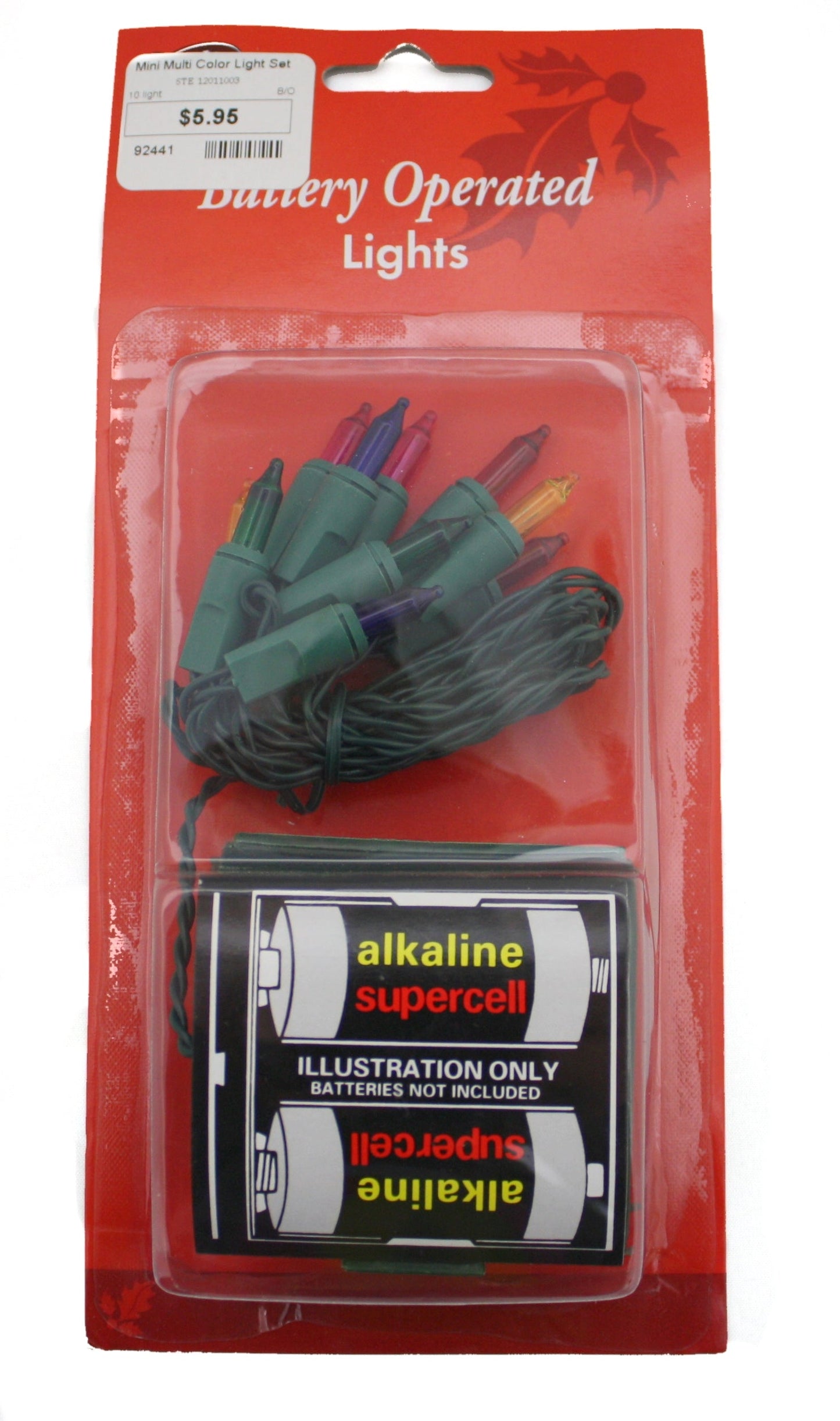 Mini Multi Color Light Set - B/O - 10 light