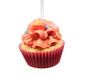 Flower Cupcake Ornaments - Light Pink With Shaped Sprinkles