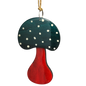 Glossy Wooden Mushroom Ornament - 3 1/2 Inches