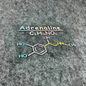 Dopamine, Adrenaline, Caffeine chemical formulas stickers