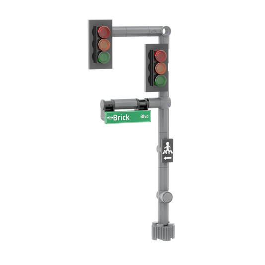Double Traffic Lights Custom Printed Building Set - Made Using LEGO® Parts
