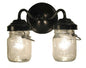 Mason Jar WALL LIGHT Double Sconce