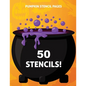 Pumpkin Stencil Pages: 50 Stencils - Paperback