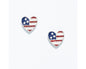 Patriotic Heart Earrings – American Flag Design