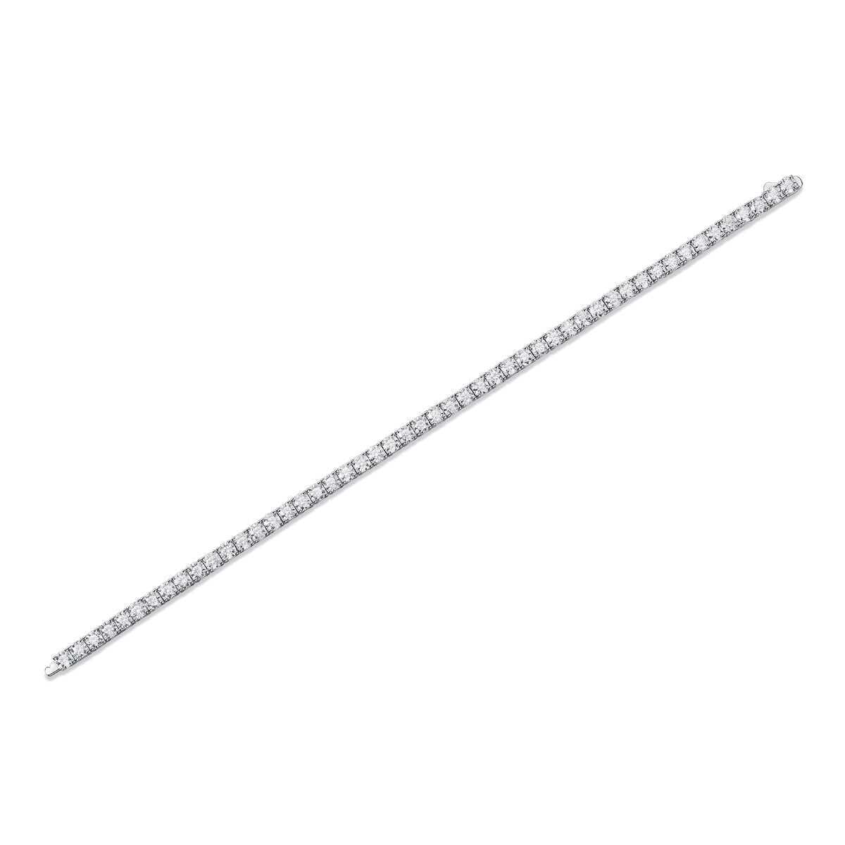 One-of-a-kind - A fashionable bracelet and bracelet jewelry set with 0.1-carat Moissan diamonds, S925 sterling silver and platinum-plated diamonds