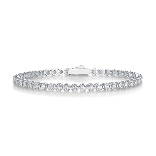 Starry Sky - Fashionable bracelet and Bangle jewelry set with Moissanite S925 sterling silver and Platinum-plated diamond
