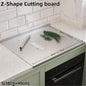 XXL 304 Stainless Steel Cutting Board  Anti-Slip & Mildew-Proof! No More Moldy Wooden Boards | Heavy-Duty & Food-Safe, Easy to Clean – Chop Meat, Knead Dough, Bake Prep All-in-One | Must-Have for Home