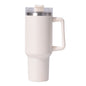 40oz large capacity tumbler, With Handle And Straw Lid, Insulated Reusable Stainless Steel Water Bottles Travel Mug Coffee Cup car cup water cup For Men Women Outdoor Camping Driving,  gift