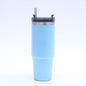 1pc Stainless Steel Vacuum Mug; Home; Office Or Car Vacuum Flask; Insulation Cup With Straw; Insulated Tumbler