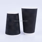 50PCS 8oz 12oz 16oz Custom Printed E co F riendly Triple Ripple Wall cup 3 Layer Disposable hot drink Coffee Paper Cups