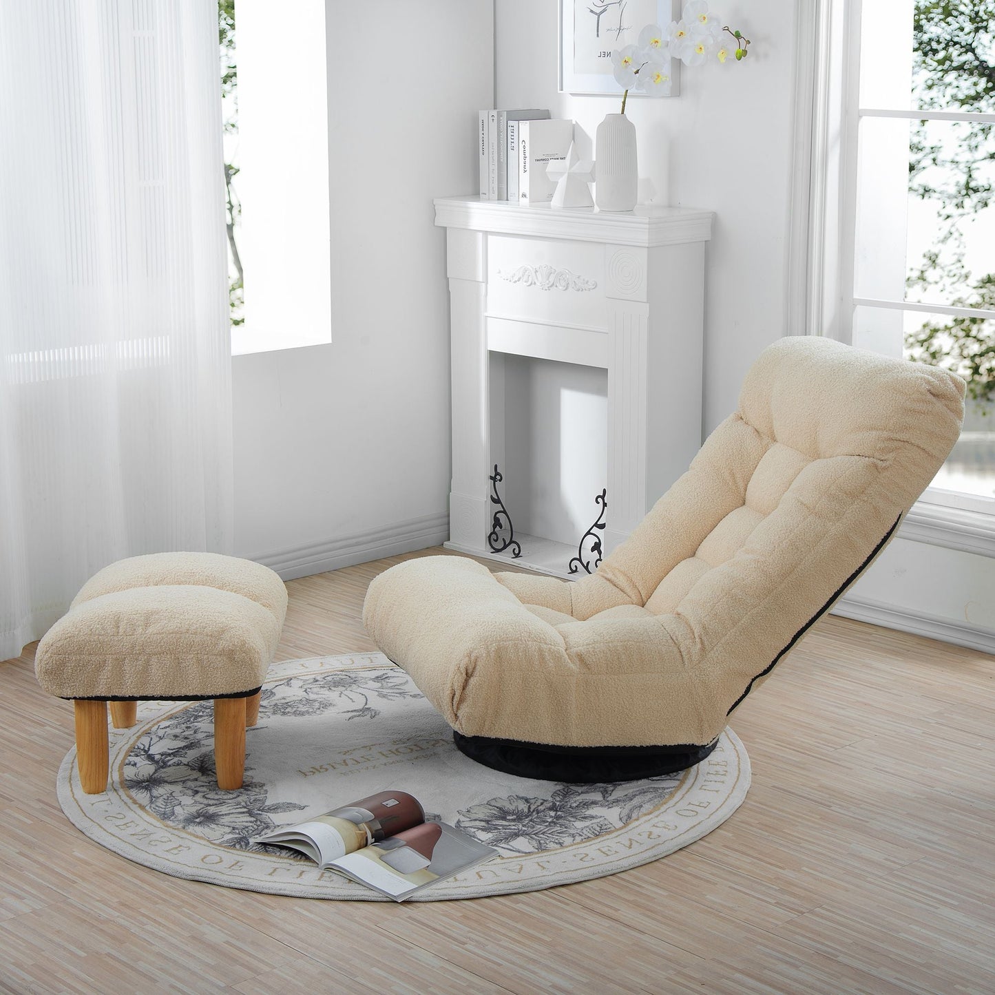 Adjustable Tatami Floor Chair with 3D Ergonomic Support