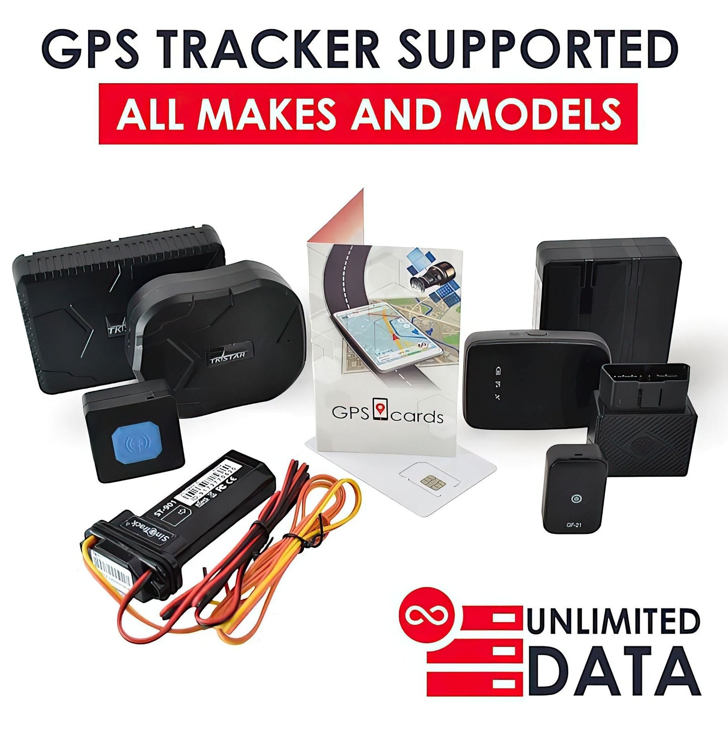 Sim Card for Large Battery GPS408 Tracker with 4G Powerful Tracking