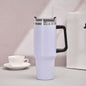 40oz Handle Car Cup with pipette stainless Steel insulated Cold beer cup portable ice cup with handle; Insulated Reusable Leakproof Stainless Steel Water Bottle Travel Mug Iced Coffee Cup