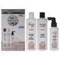 System 3 Kit by Nioxin for Unisex - 3 Pc 10.1oz Color Safe Cleanser Shampoo, 10.1 oz Color Safe Scalp Therapy Conditioner, 3.38oz Color Safe Scalp and Hair Treatment