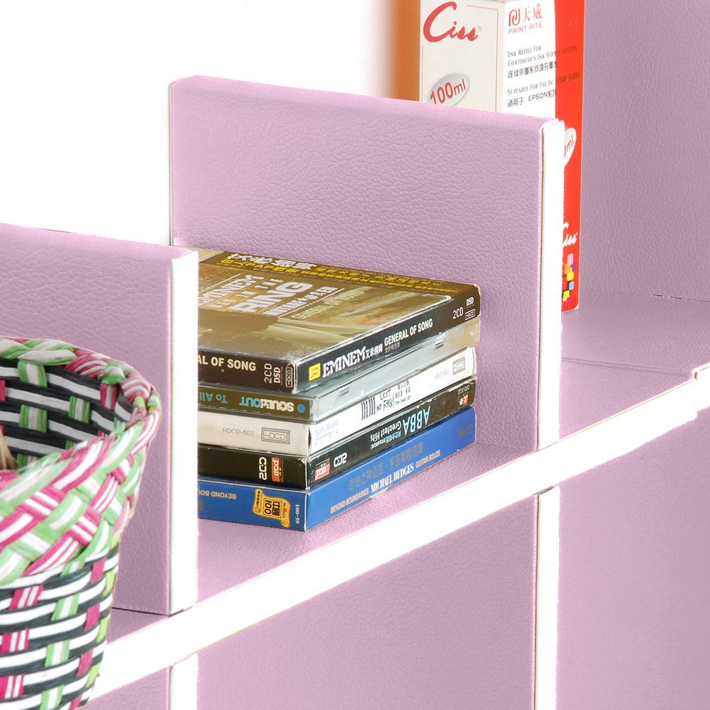 Trista - [Pale Pink-B] Leather Cross Type Shelve / Book Shelve / Floating Shelve (4 pcs)