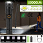 Tactical LED Flashlight Zoomable Rechargeable Search Light Torch