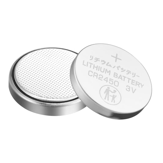 VEVOR CR2450 Lithium Battery, 20 Count (Pack of 4) Lithium Coin Battery, Non-Mercury and Anti-Swallow Designed, Long Lasting 3V CR 2450 Cell Batteries, for Key Fobs, Glucometers, and Other Devices
