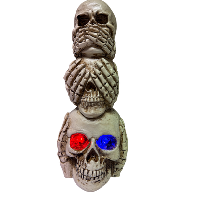 Lighted Stacking Skull Figurine
