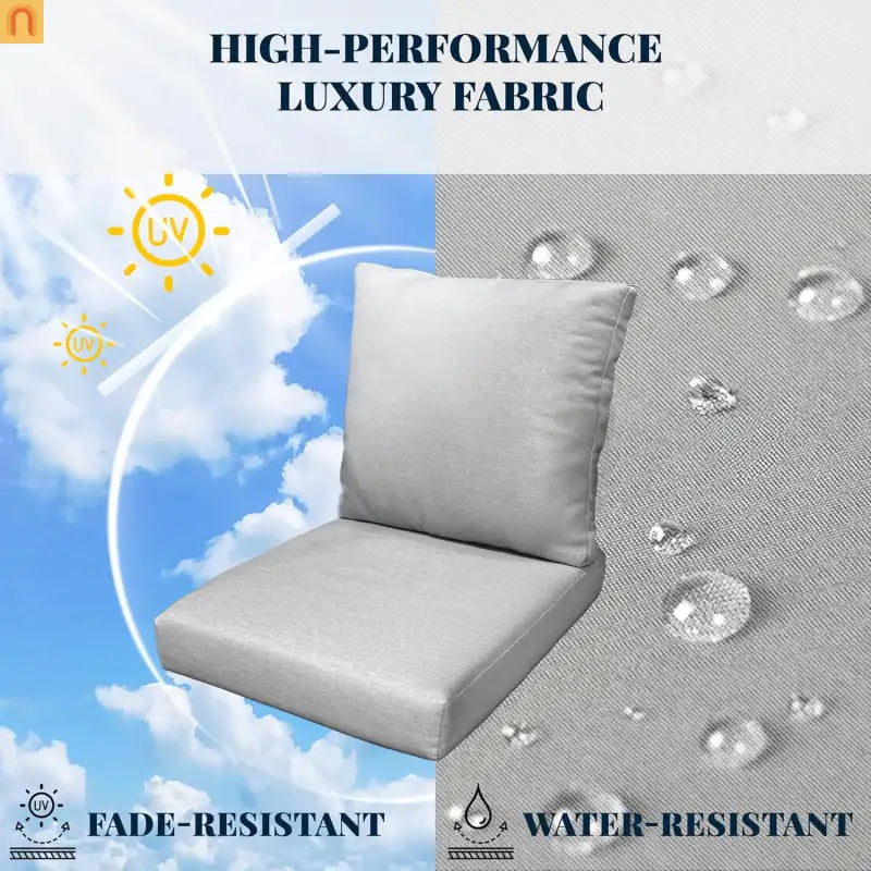 Outdoor Swivel Rocker Chair Set Aluminum Dark Gray 2pc