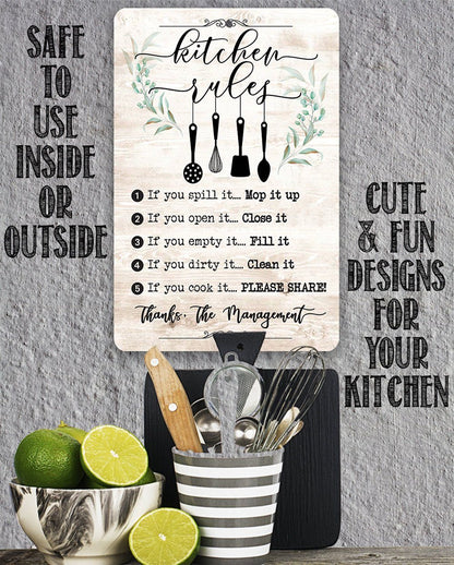 Kitchen Rules - Metal Sign