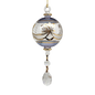 Special Etching Crystal Ball with Dangles Ornament - Blue