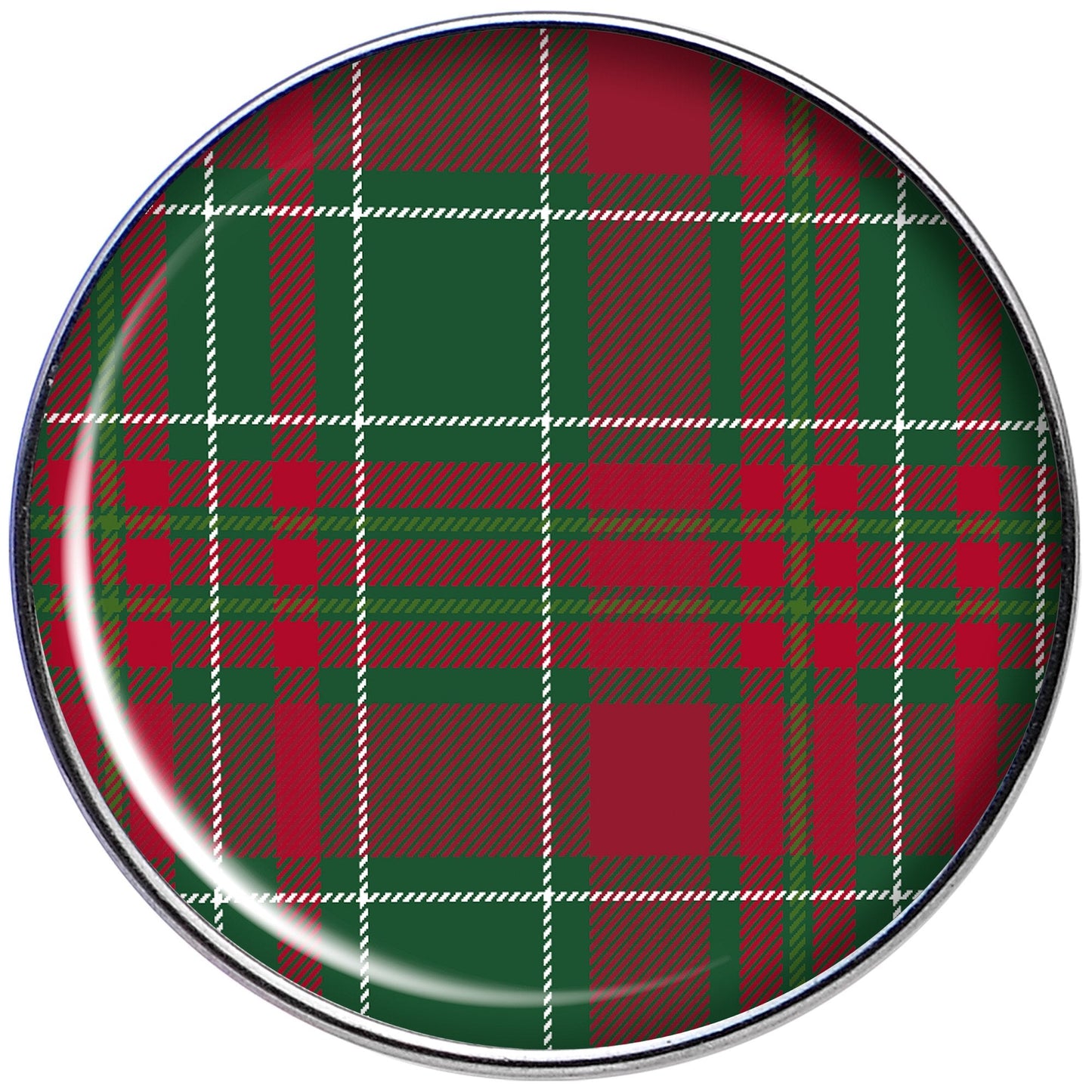 16G 1/4 Christmas Red Green Plaid Tragus Cartilage Earring