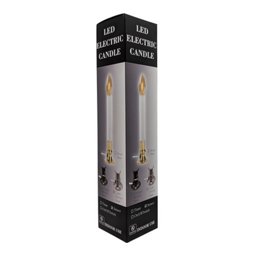 Dark Pewter Candle with LED Bulb and Sensor