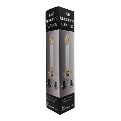 Dark Pewter Candle with LED Bulb and Sensor