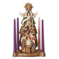 Under Star Holy Family 16 Inch Resin Stone Advent Candle Holder