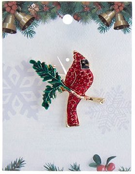 Enamel Finish Pin - Cardinal
