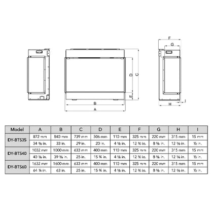 Dynasty Melody 35-Inch Multi-Sided Smart Electric Fireplace With Auto Shut Off [DY-BTS35] (SAK87490)