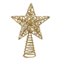 6" Battery Operated Lighted Gold Tree Topper