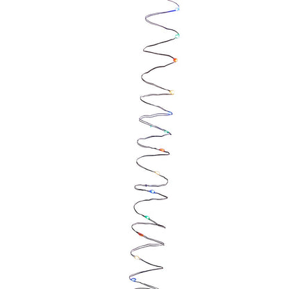 50-Light Battery-Operated Multicolored LED Green Wire Fairy Lights