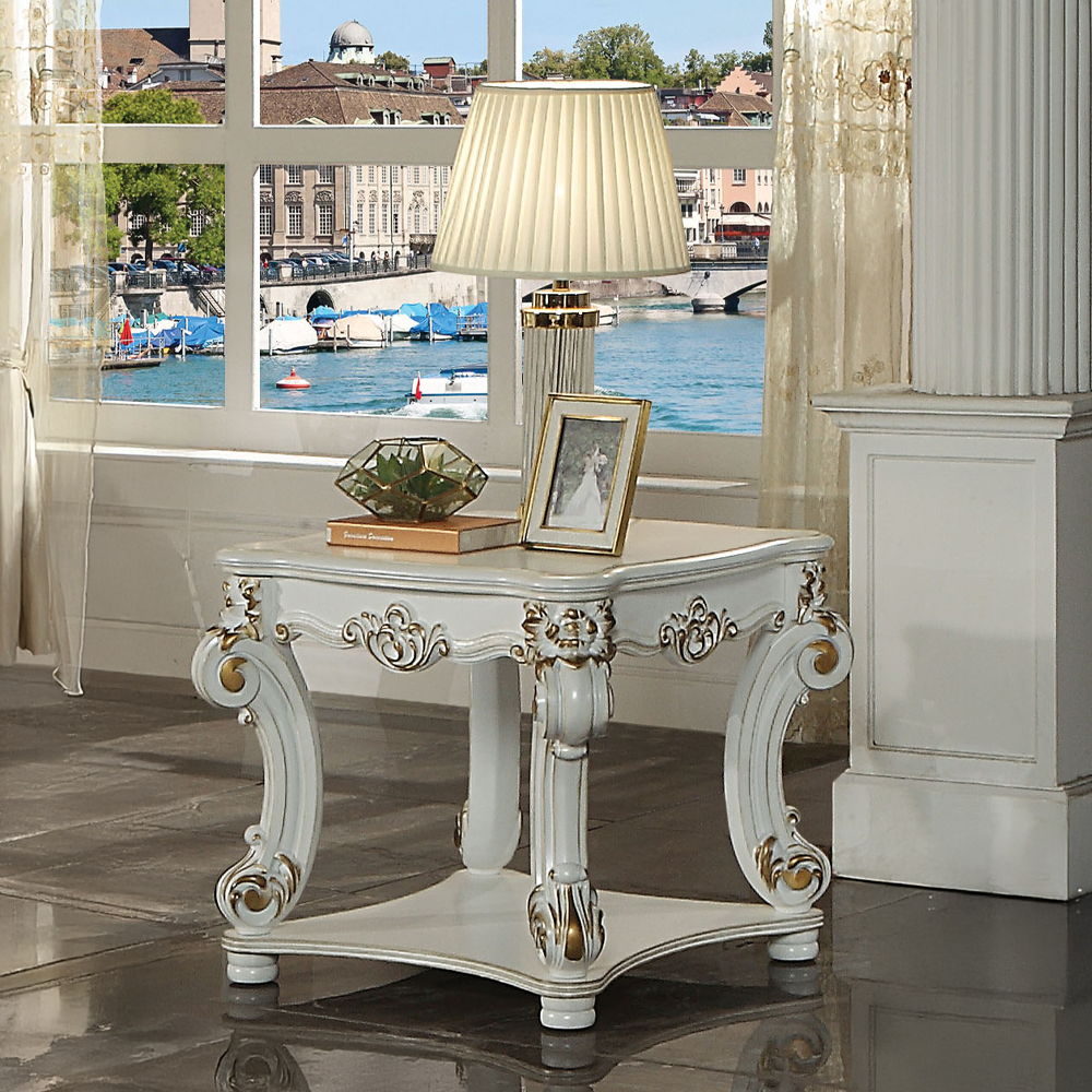 Vendome - 31" End Table - Antique Pearl