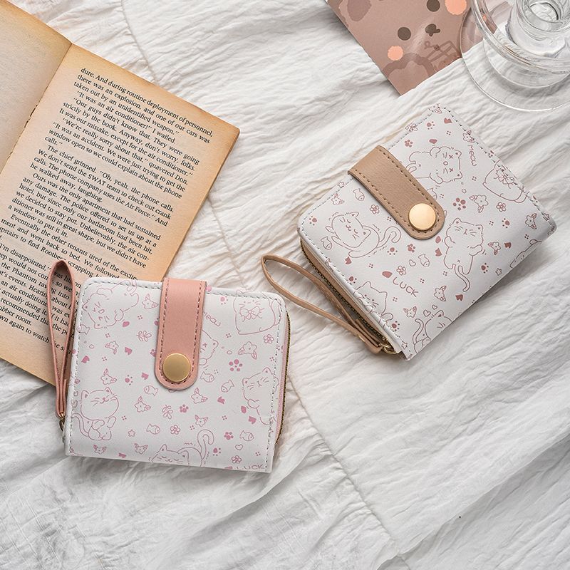 New Japanese-style Wallet Cute Cartoon Short Design