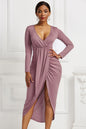 Trendy Ruched High-Low Dress