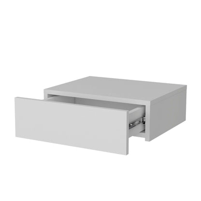 White Wall-Mounted Floating Nightstand