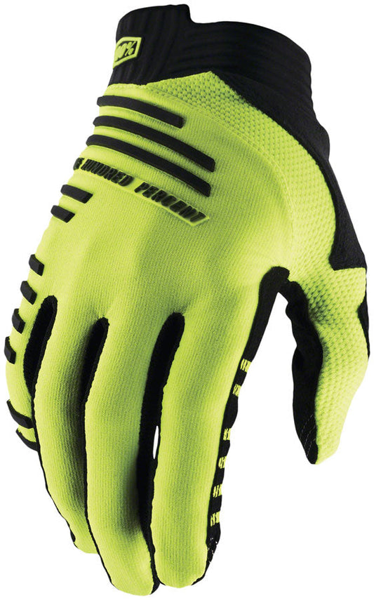 100% R-Core Gloves - Yellow Full Finger Men's Small