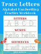 Trace Letters: Alphabet Handwriting Practice Workbook for Kids: ABC Print Handwriting Book & Preschool Writing Workbook with Sight Words for Pre K, Ki - Paperback