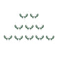 10 Pieces Of Christmas Wine Glasses Decorated With