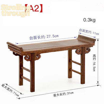 Chinese Redwood Low Tea Table and Display Stand