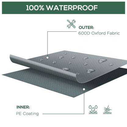 Outdoor Sectional Cover Oxford Fabric Gray Waterproof 97 x 65 x 26 In