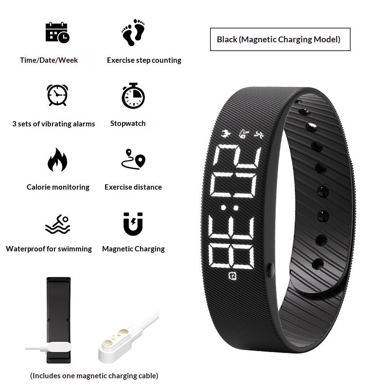 Smart Sports Watch For Men And Women Waterproof With Timing Function Silent Vibration Alarm And An Electronic Wristband