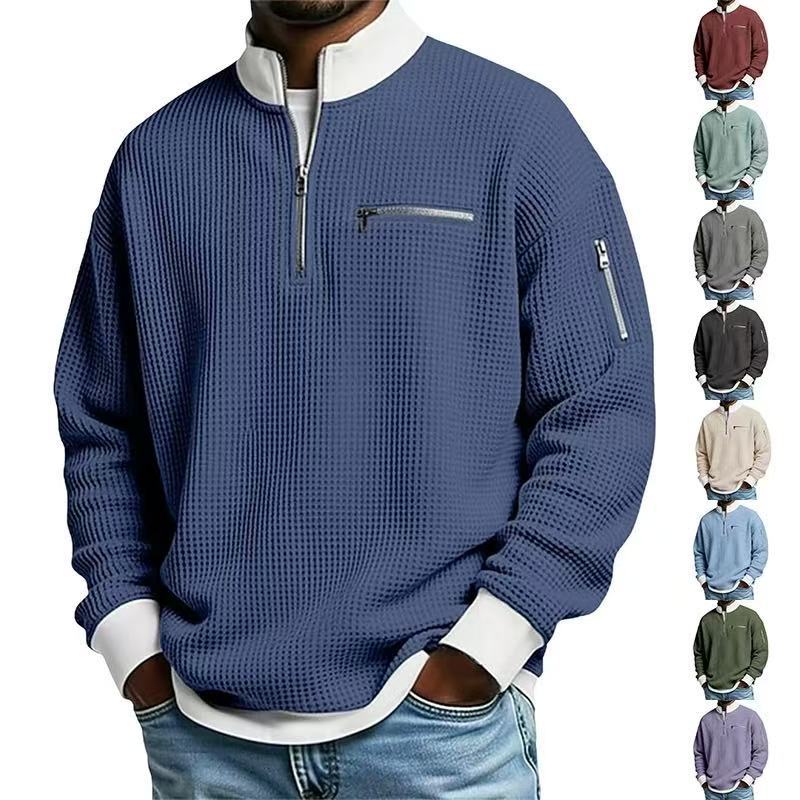 Mens Sports Zip-Up Long-Sleeve Sweatshirt