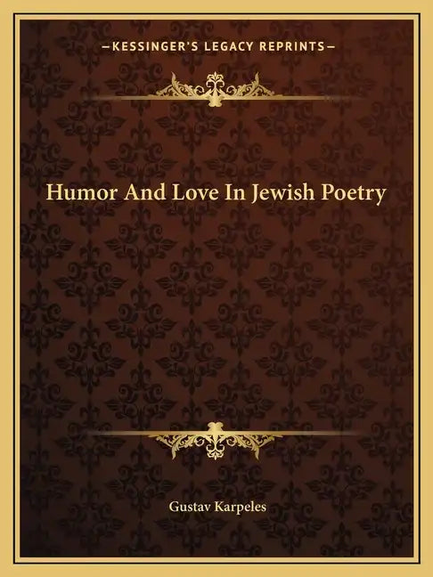 Humor and Love in Jewish Poetry - Paperback
