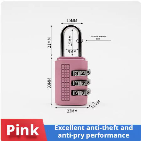 Mechanical combination lock-medium-black