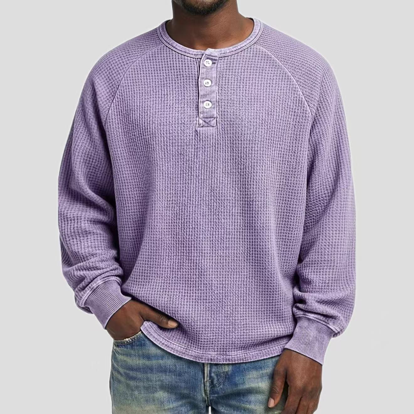 Mens Fashionable Printed Casual Long-sleeve Shirt