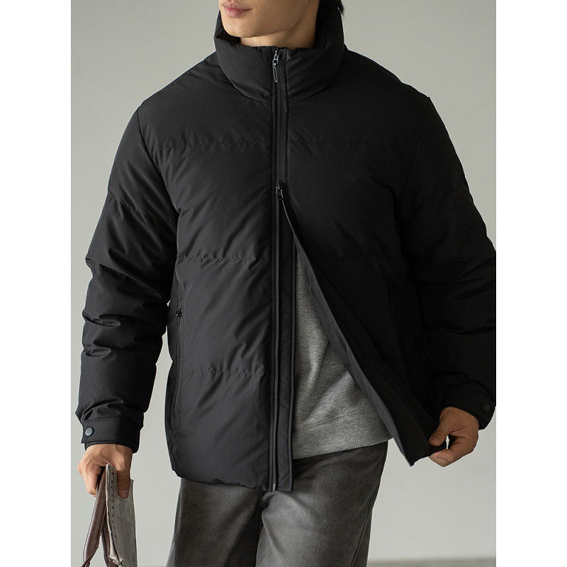 Mens Short Insulated Down Jacket Thickened Casual Outerwear